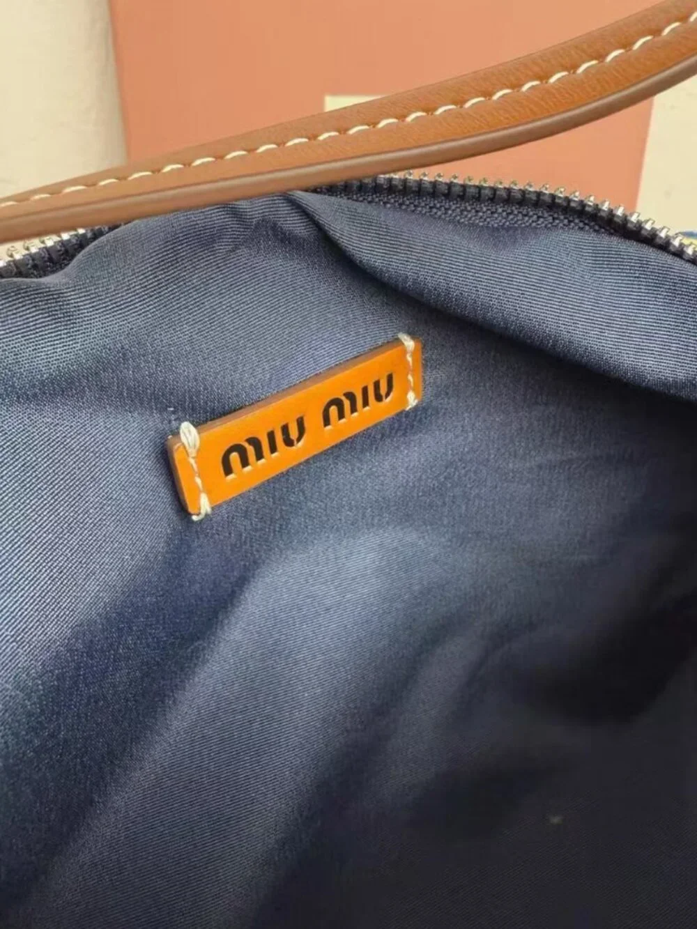 Miu Miu Rainbow Striped Hand Crochet Leather Strap Zip Hobo Shoulder Bag